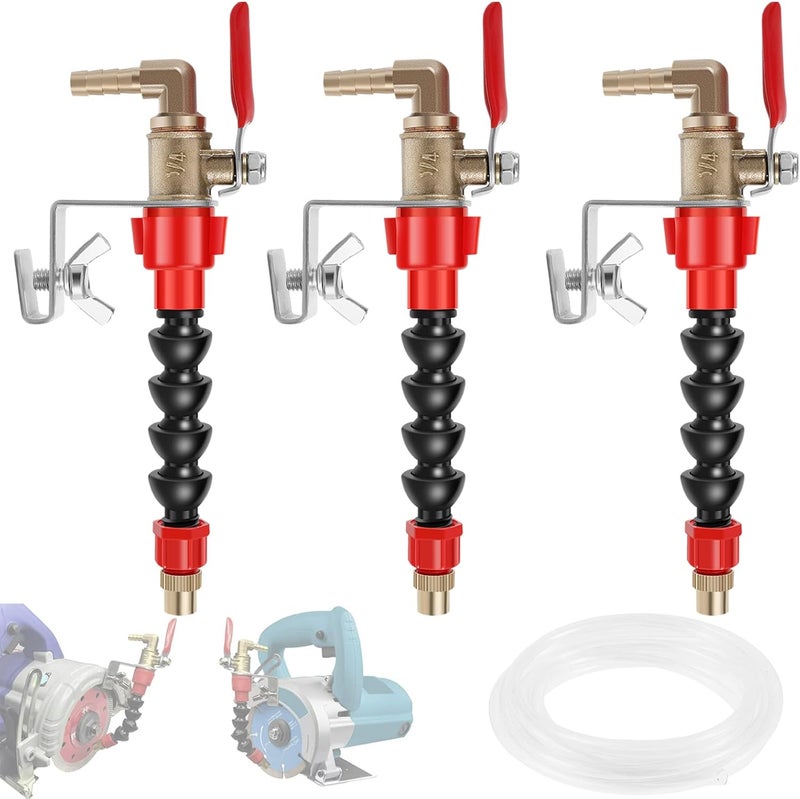 HOTBEST 3 Pcs Dust Remover Water Sprayer for Cutting Machine, Cutting Machine Misting System Water Sprayer with 3 m Hose, Universal Dust Remover Water Sprayer System Nozzle, Coolant Misting Dust-Proof - Image 1